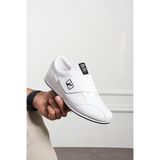 Bonjey Unisex Sneaker Beyaz Süet Günlük Ortopedik Taban Düz Topuklu Cırt Bantlı
