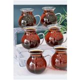 Bonjour 6'lı Keyfi Ala Borosilikat Cam Kulplu Çay Bardağı 180ml Bardak