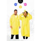 Bonjour Gift & Hobby Siyah Unisex Eva Kumaş Su Rüzgar Geçirmez Yetişkin Yağmurluk - Standart - Sarı