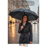 Bonjour Gift & Hobby Unisex Siyah Tam Otomatik Rüzgara Dayanıklı Şemsiye