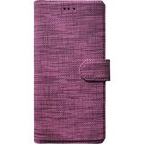 Bonjux Samsung Galaxy A9 2018 Kumaş Kılıf Kredi Kartı Para Bölmeli Standlı Spor Cüzdan Kılıf - Pembe