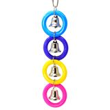 Bonka Bird Toys 945 4 Halka A Ding Kuş Oyuncak Afrika Gri Muhabbet kuşu Muhabbet kuşu Papağan Oyuncakları