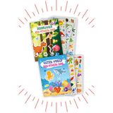 Bonkido Dinosaurs ve Water World Mini Sticker Kitap Seti – Çocuklar İçin 2'li Renkli ve Eğlenceli Aktivite Paketi