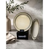 Bonna 2'li Cortado Spiral Gourmet Düz Tabak 25 cm Servis-Sunum-Kahvaltı-Peynir-Şarküteri - Çok Renkli
