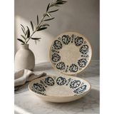 Bonna 2'li Viento Bloom Çukur Tabak 25 cm 1300 cc Makarna / Salata / Sulu Yemek Tabağı/bowl - Çok Renkli
