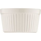 Bonna 6'lı Optiva Rölyefli Sufle Kabı 210 cc 9 cm - Beyaz