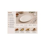 Bonna Alex Porselen İskender Tabağı, Oval, 35 cm, İç Mekan Sunum ve Servis Tabağı
