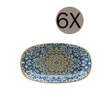 Bonna Alhambra Gourmet 6'lı 15x8.5 cm Oval Kayık Tabak