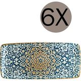 Bonna Alhambra Moove 34x16 cm 6'lı Dikdörtgen Tabak
