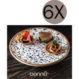 Bonna Calif Gourmet 17 cm 6'lı Düz Tabak