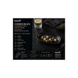 Bonna Cosmos Black Gourmet 19x11 cm Oval Kayık Tabak
