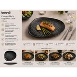 Bonna Cosmos Black Vago Düz Tabak 24 cm - Siyah