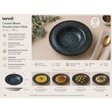 Bonna Cosmos Bloom Çukur Tabak 25 cm 1300 cc - Koyu Lacivert