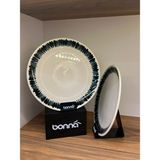 Bonna Lavis Black Gourmet Düz Tabak 25 cm 2'li Düz Tabak / Yemek / Servis / Sunum Tabağı