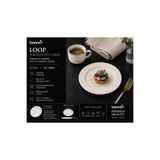 Bonna Loop Porselen Düz Tabak, Minimalist Modern, Tatlı ve Kahvaltı için, 17 cm