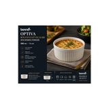 Bonna Optiva Rölyefli Güveç Kabı, Beyaz, Isıya Dayanıklı Porselen, Fırın ve Sunum için, 14 cm