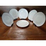Bonna Porselen Bonna Linea Black Servis Tabağı 27 cm LNEBLGRM27DZ (6 Adet)