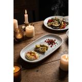 Bonna Porselen Bonna Lunar Oval Servis Tabağı Ocean Hygge 18 cm