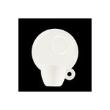 Bonna Porselen Espresso Fincanı ve Tabağı Seti, 6'lı, Ekru, Model BNC01ESP-FT