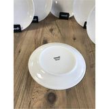 Bonna Porselen Gourmet Serisi 6 Lı 21 cm Tatlı Tabağı - Beyaz