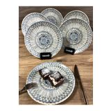 Bonna Porselen Luca Mosaik Serisi 6’lı Tatlı Tabağı 19 Cm