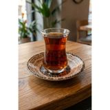 Bonna Porselen Mezopotamya Mozaik Siyah Acem Çay Tabağı 11 cm y: 7 cm-6 'lı