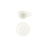 Bonna Porselen Rita Model Cappuccino Fincanı Ve Tabağı 6 Kişilik Set, Krem