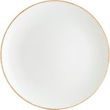 Bonna Retro Gourmet 12 Adet 23 cm Kahverengi Kenar Çizgili Porselen Düz Tabak