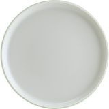 Bonna Retro Hygge 6 Adet 28 cm Yeşil Kenar Çizgili Porselen Düz Tabak