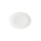 Bonna Retro Moove 12 Adet 25 cm Yeşil Kenar Çizgili Porselen Oval Tabak