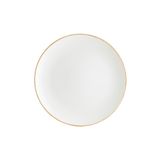 Bonna Retro Tawny Gourmet 12 Adet 21 cm Açık Sarı Kenar Çizgili Porselen Düz Tabak