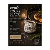 Bonna Rocks Black Banquet Sosluk, Porselen, Siyah, 60 cc, İç Mekan Kullanımı için