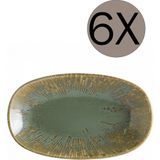 Bonna Sage Snell Gourmet 24x14 cm 6'lı Oval Kayık Tabak