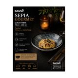 Bonna Sepia Gourmet Porselen Çukur Tabak, Makarna ve Çorba için, 15 cm