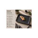 Bonna Shade Porselen Dikdörtgen Servis Tabağı, 33x23 cm, İç Mekan Kullanımı