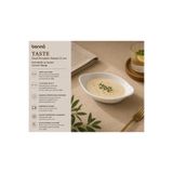 Bonna Taste Oval Porselen Sahan, Beyaz, Kahvaltılık ve Sosluk Sunum Tabağı, 11 cm