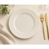 Bonnami Banquet Düz Tabak 27 cm Porselen Yemek Tabağı Servis Tabağı Büyük Boy - 1 Adet Banquet Düz Tabak 27 cm - Beyaz