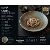 Bonnami Bonna Coral Büyük Boy Porselen Çukur Tabak Sunum ve Makarna Tabağı 30 cm - 1400 cc - 1 Adet Bonna Coral Büyük Boy Porselen Çukur Tabak Sunum ve Makarna Tabağı 30 cm - 1400 cc - Çok Renkli