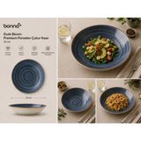 Bonnami Bonna Dusk Bloom Premium Porselen Çukur Kase 23 cm - Modern Antrasit Dokulu Şık Makarna ve Salata Sunum Kasesi - 1 Adet Bonna Dusk Bloom Premium Porselen Çukur Kase 23 cm - Lacivert - Beyaz