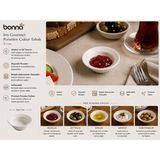 Bonnami Bonna Iris Gourmet Porselen Çukur Tabak 9 cm - Premium Meze ve Sos Sunum Tabağı - 1 Adet Iris Gourmet Porselen Çukur Tabak 9 cm - Beyaz