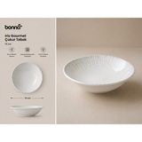 Bonnami Bonna Iris Gourmet Premium Porselen Çukur Tabak 15 cm 330 cc - Modern Mavi Çizgili Sunum ve Meze Tabağı - 1 Adet Premium Porselen Çukur Tabak 15 cm 330 cc - Beyaz