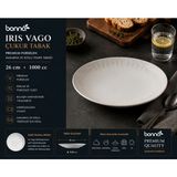 Bonnami Bonna Iris Vago Premium Porselen Çukur Makarna ve Soslu Yemek Tabağı 26 cm - 1 Adet Bonna Iris Vago Premium Porselen Çukur Makarna ve Soslu Yemek Tabağı 26 cm - Beyaz
