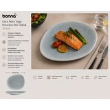 Bonnami Bonna Luca Mavi Vago Porselen Düz Tabak 24 cm - Modern Desenli Premium Servis Tabağı - 1 Adet Luca Mavi Vago Porselen Düz Tabak 24 cm