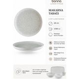 Bonnami Bonna Lunar Beyaz Hygge Çukur Tabak 28 cm - Premium Porselen Makarna ve Sunum Tabağı - 1 Adet Bonna Lunar Beyaz Hygge Çukur Tabak 28 cm