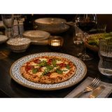 Bonnami Calif Gourmet Düz Tabak 32 cm Büyük Servis Tabağı Pizza Sunum Porselen Tabak - 1 Adet Calif Gourmet Düz Tabak 32 cm - Mavi - Beyaz