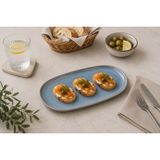 Bonnami Sky Hygge Premium Porselen Oval Servis Tabağı 21 cm - Modern Bulut Mavisi Şık Sunum Tabağı - 1 Adet Sky Hygge Premium Porselen Oval Servis Tabağı 21 cm