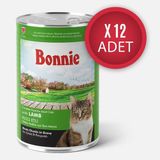 Bonnie Kuzu Etli Sos İçinde Et Parçacıklı Kedi Konservesi 400g x 12 Adet - 400gr