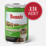 Bonnie Kuzu Etli Sos İçinde Et Parçacıklı Kedi Konservesi 400g x 24 Adet - 400gr
