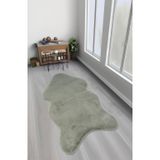 Bonnie Tavşan Tüyü, Yumuşacık, Ultra Lüks, Süet Taban Yıkanabilir, Post Halı, Gri, 80 x 100