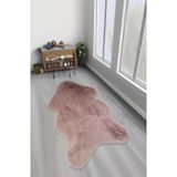 Bonnie Tavşan Tüyü, Yumuşacık, Ultra Lüks, Süet Taban Yıkanabilir, Post Halı, Pembe, 80 x 100